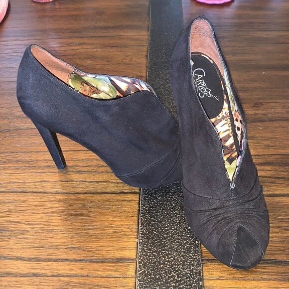 (3/$15) Carlos Santana leather Heels size 7 - Picture 1 of 7